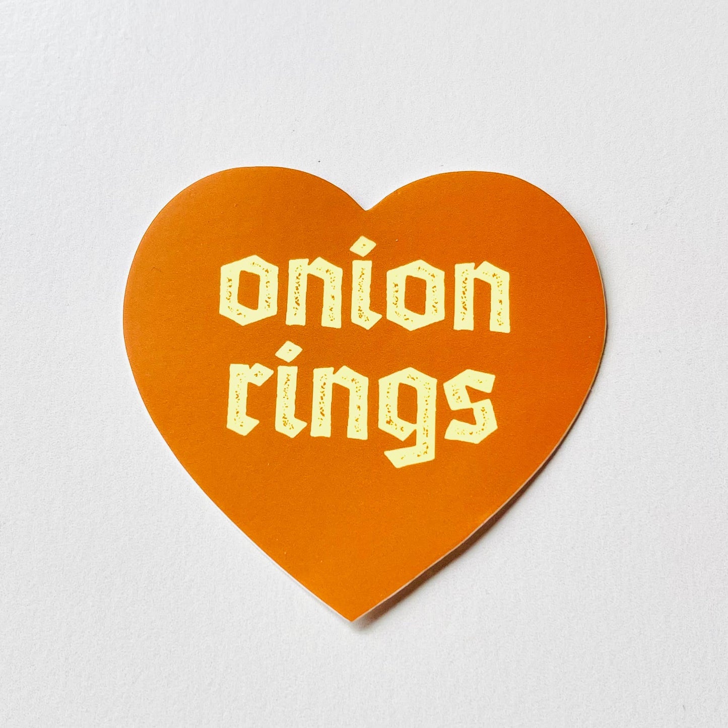 Onion Rings Heart Sticker