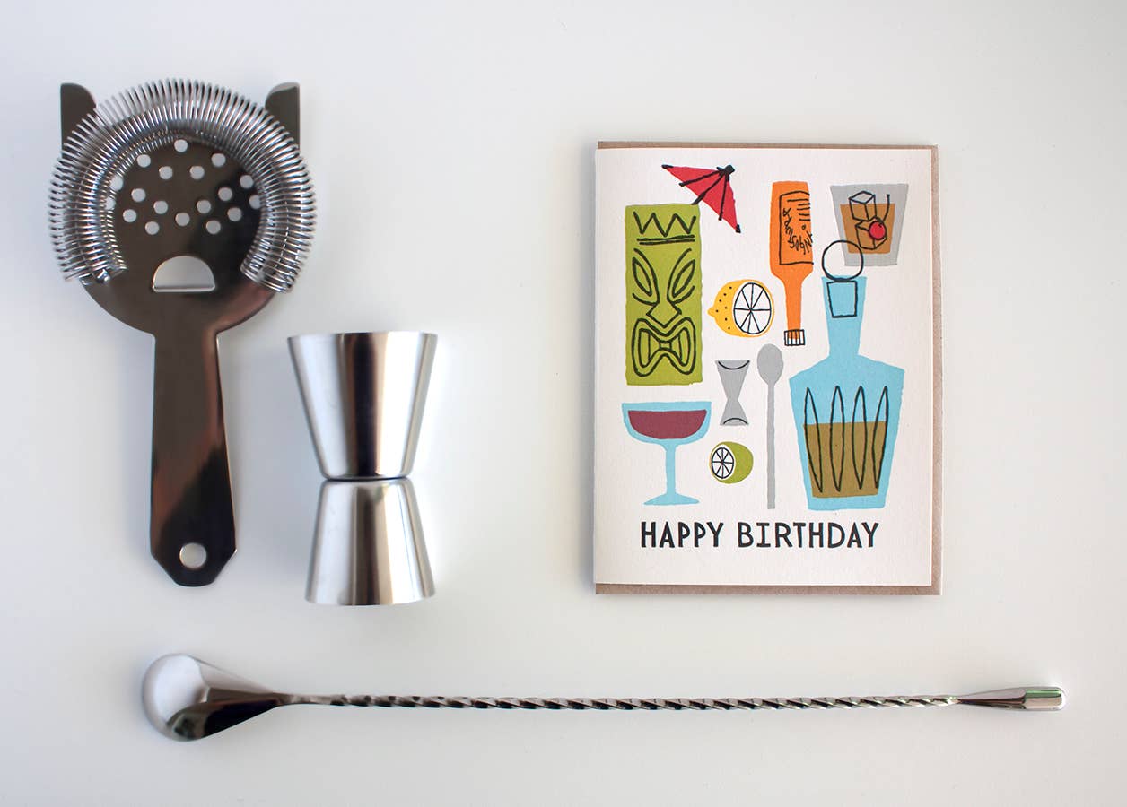 Birthday Cocktails Card