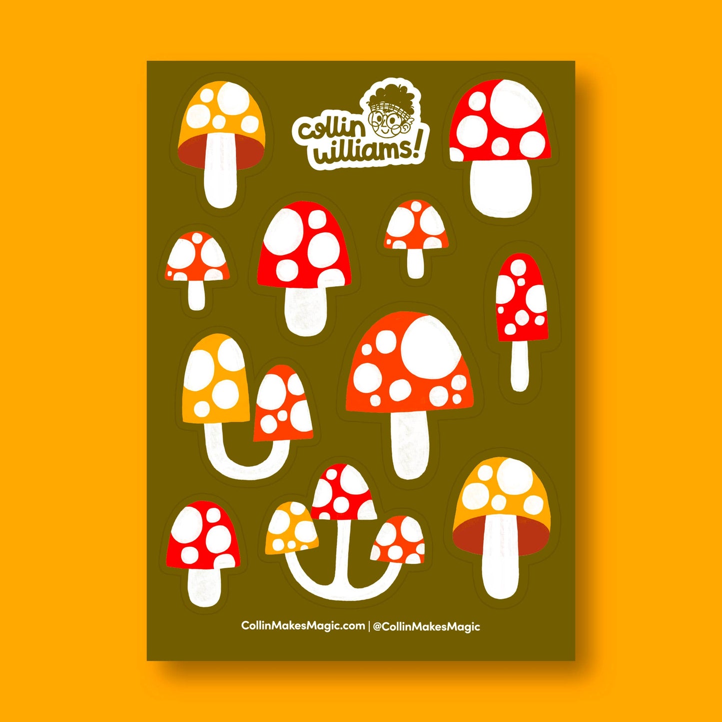 Mushrooms Vinyl Sticker Sheet