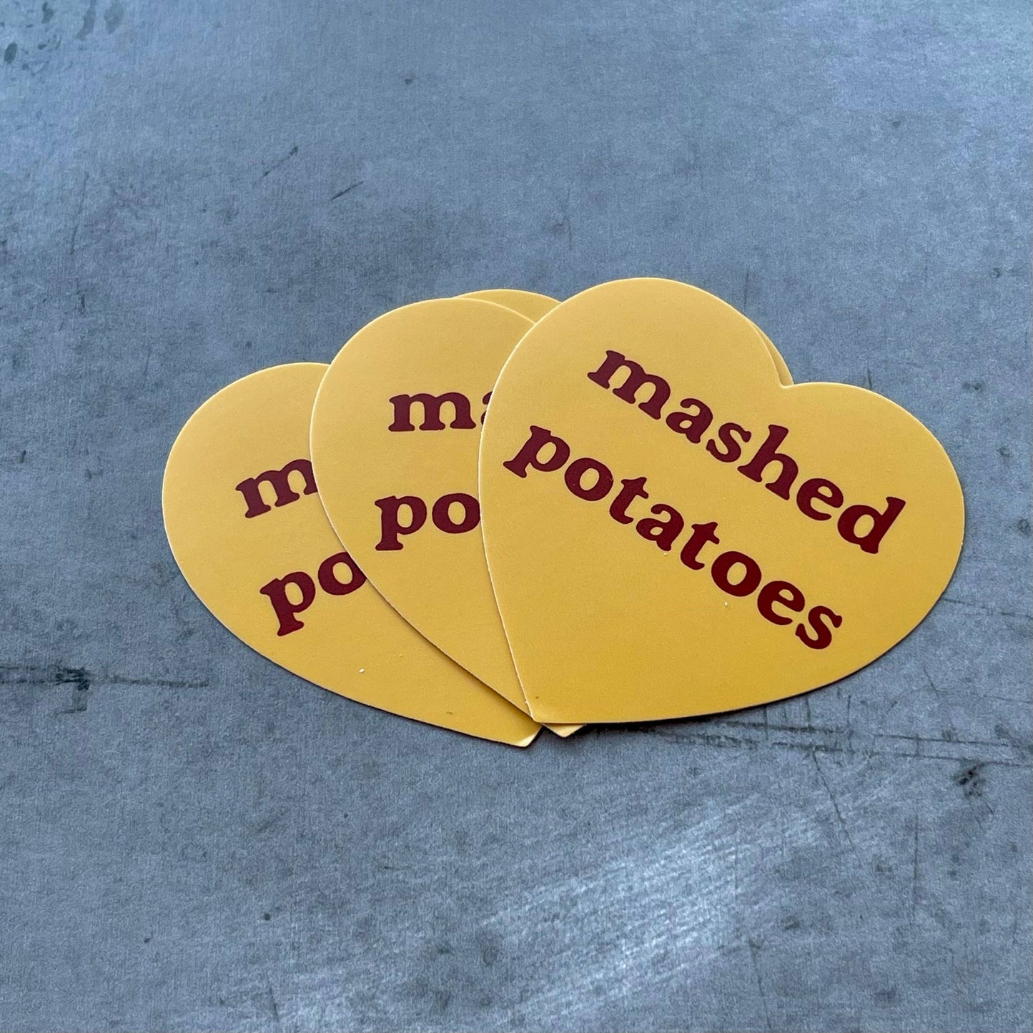 Mashed Potatoes Heart Sticker