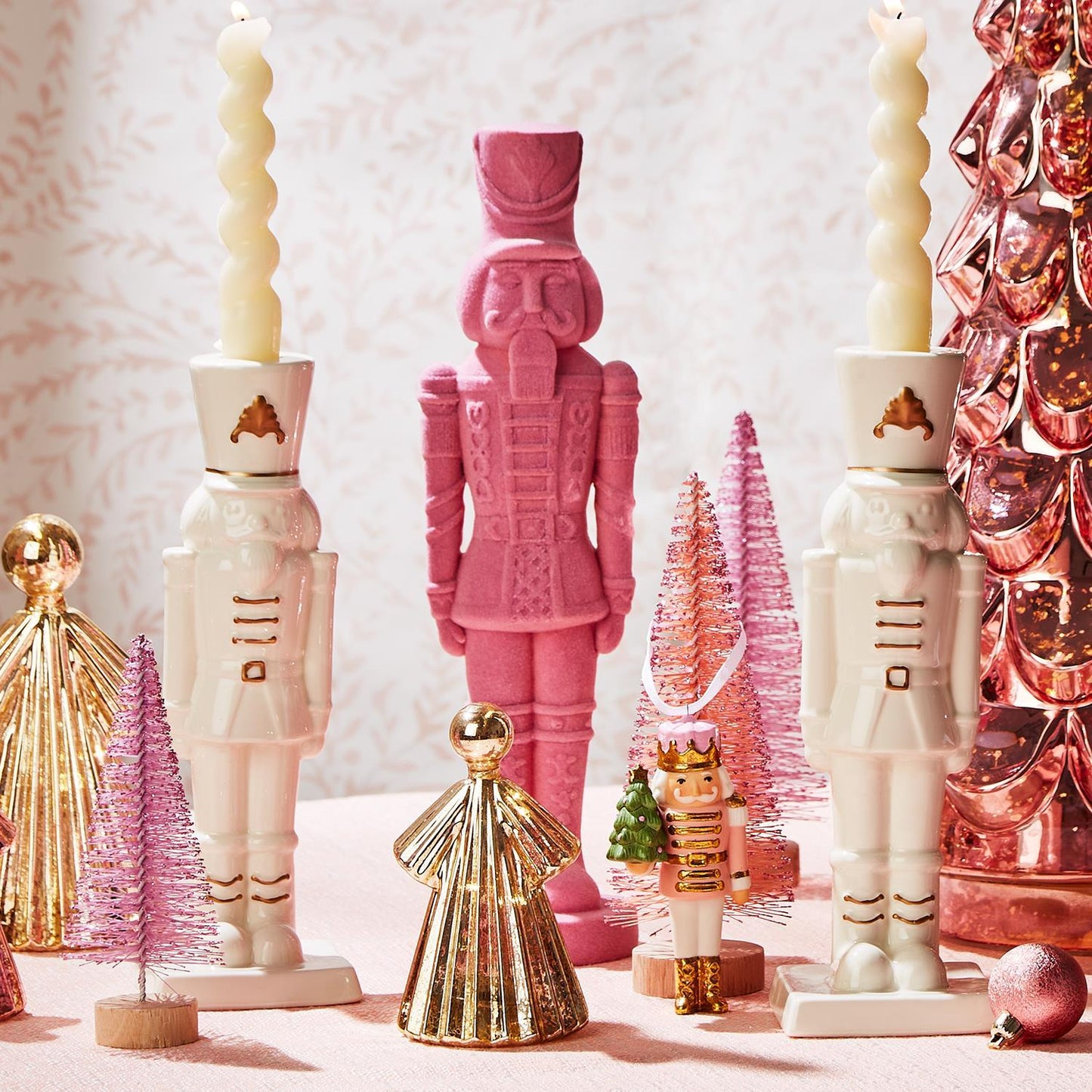 Flocked Resin Nutcracker