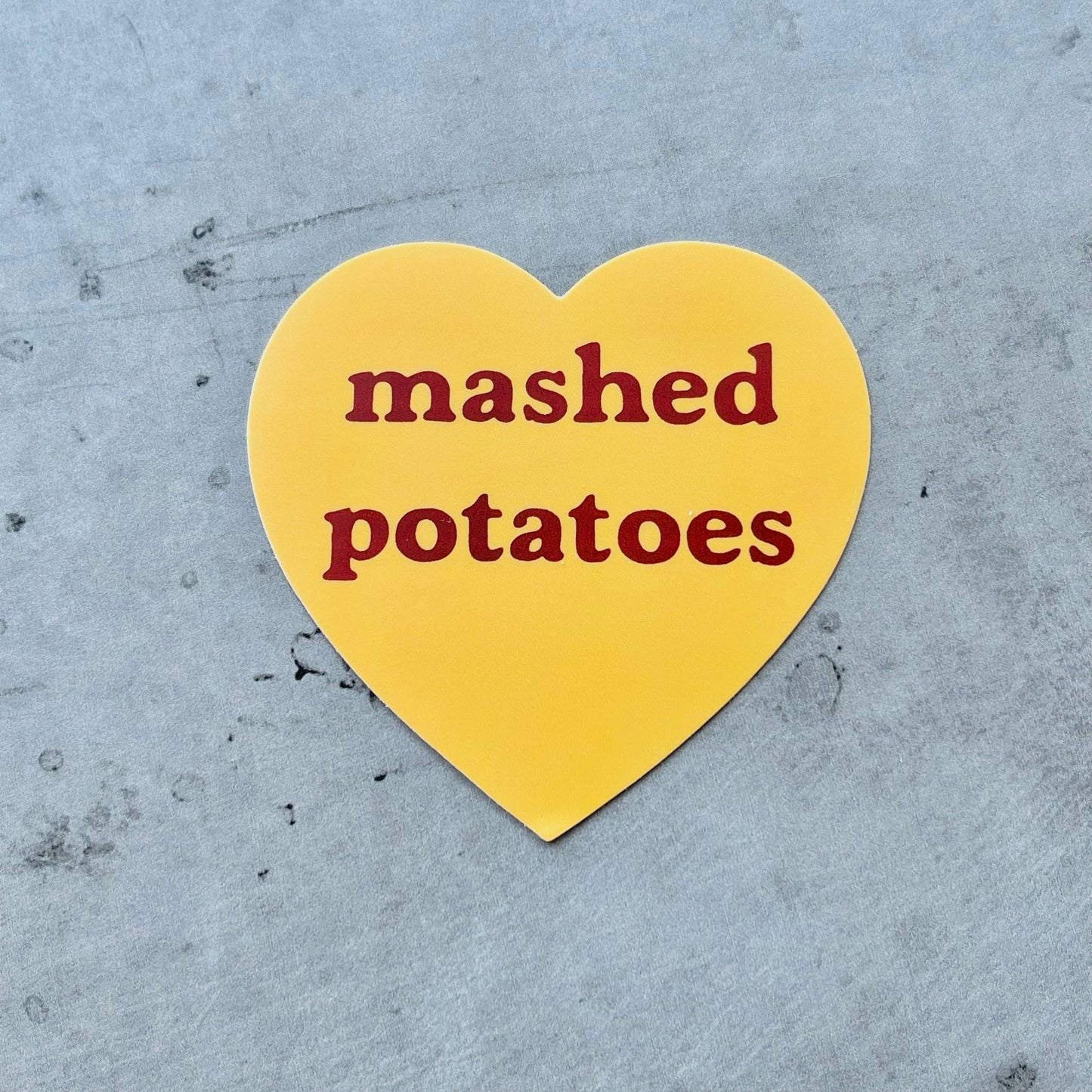 Mashed Potatoes Heart Sticker