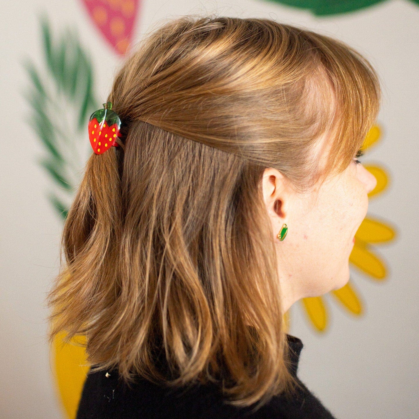 Mini Strawberry Hair Clip