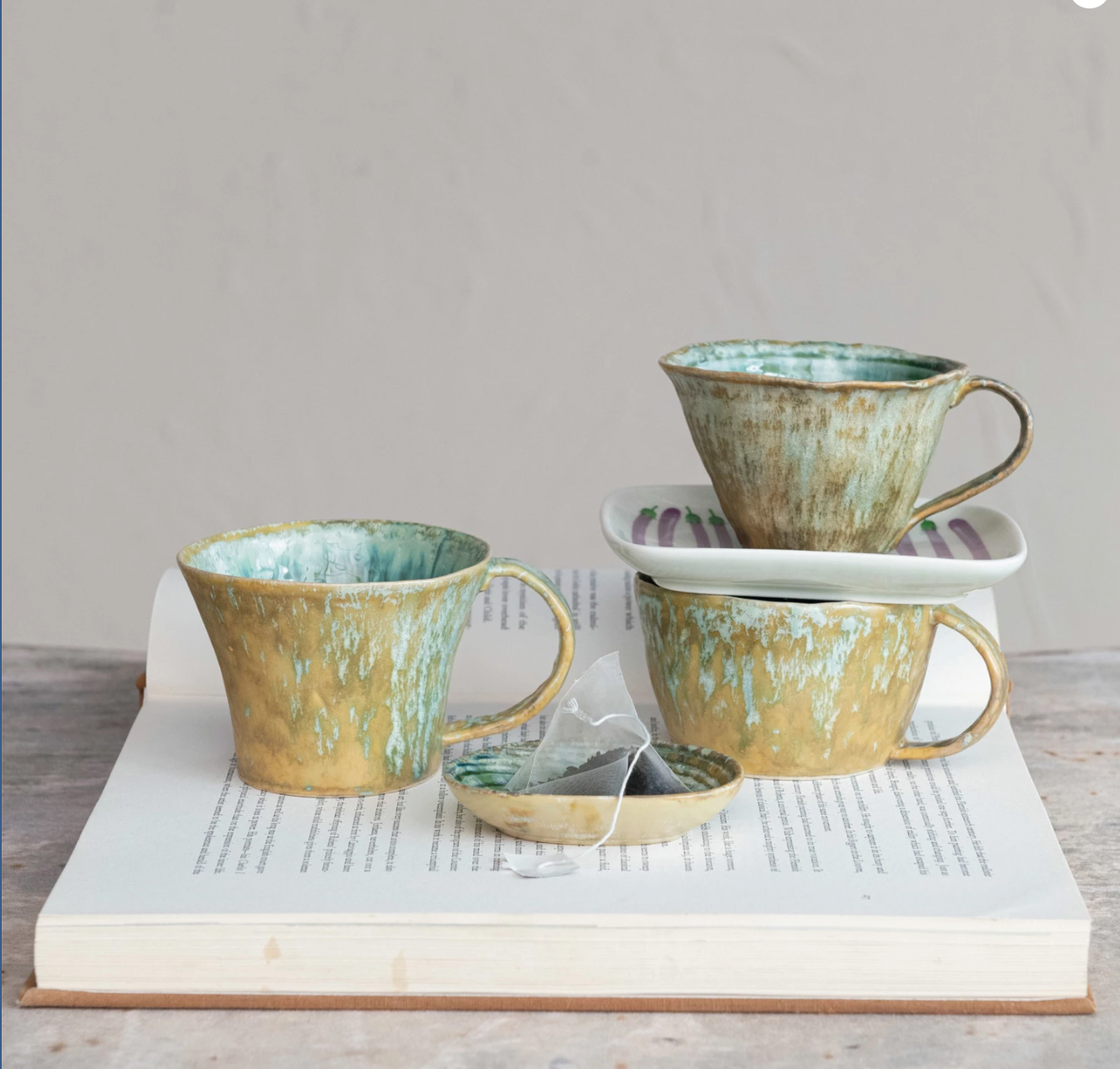 Crackle Glaze Stoneware Mug