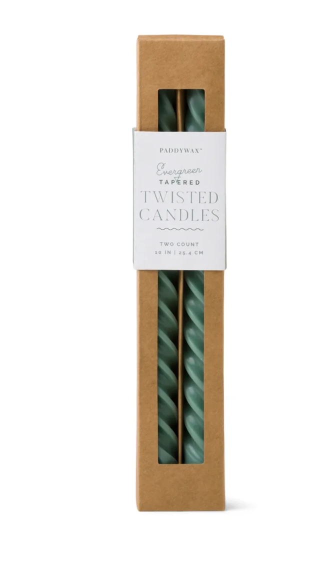 Cypress Fir Twisted Taper Candles