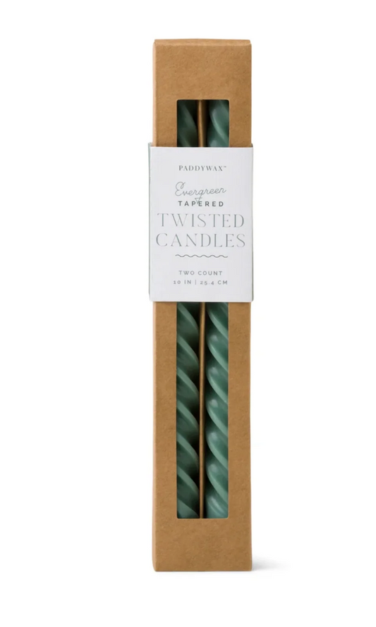 Cypress Fir Twisted Taper Candles