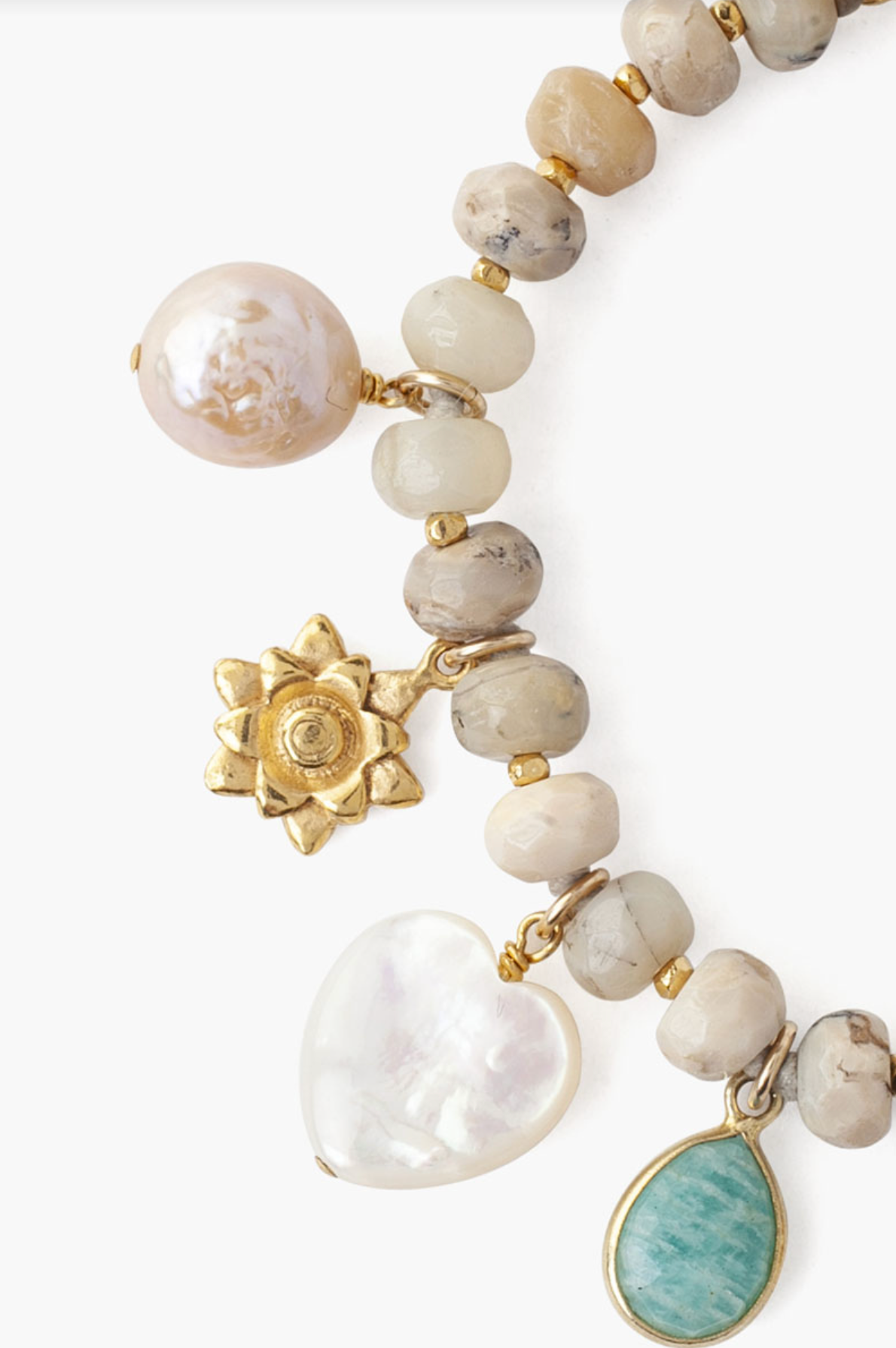 Semi-Precious Stone Charm Bracelet