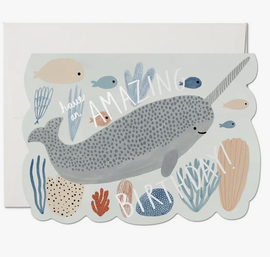 Narwhal Birthday Card