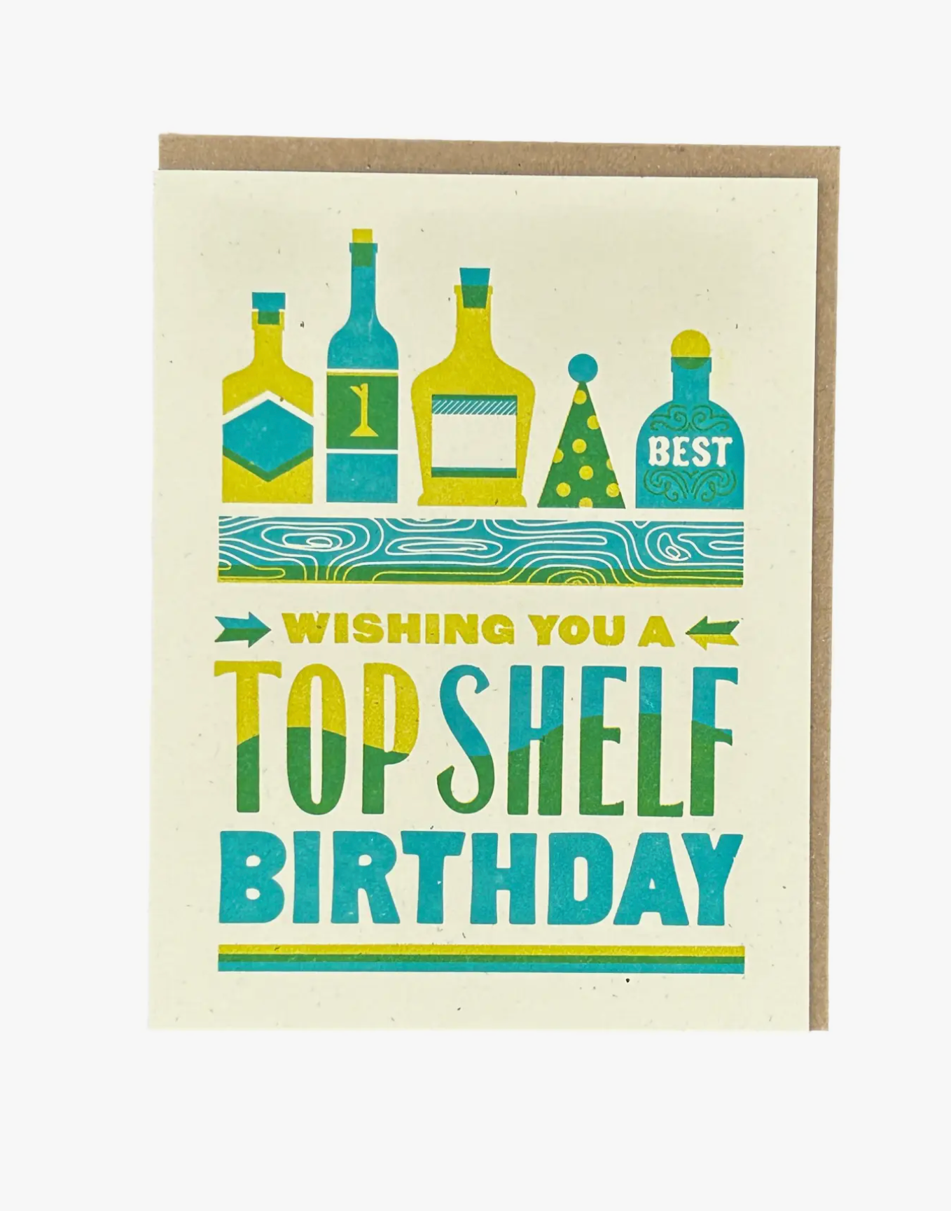 Top Shelf Birthday Letterpress Card