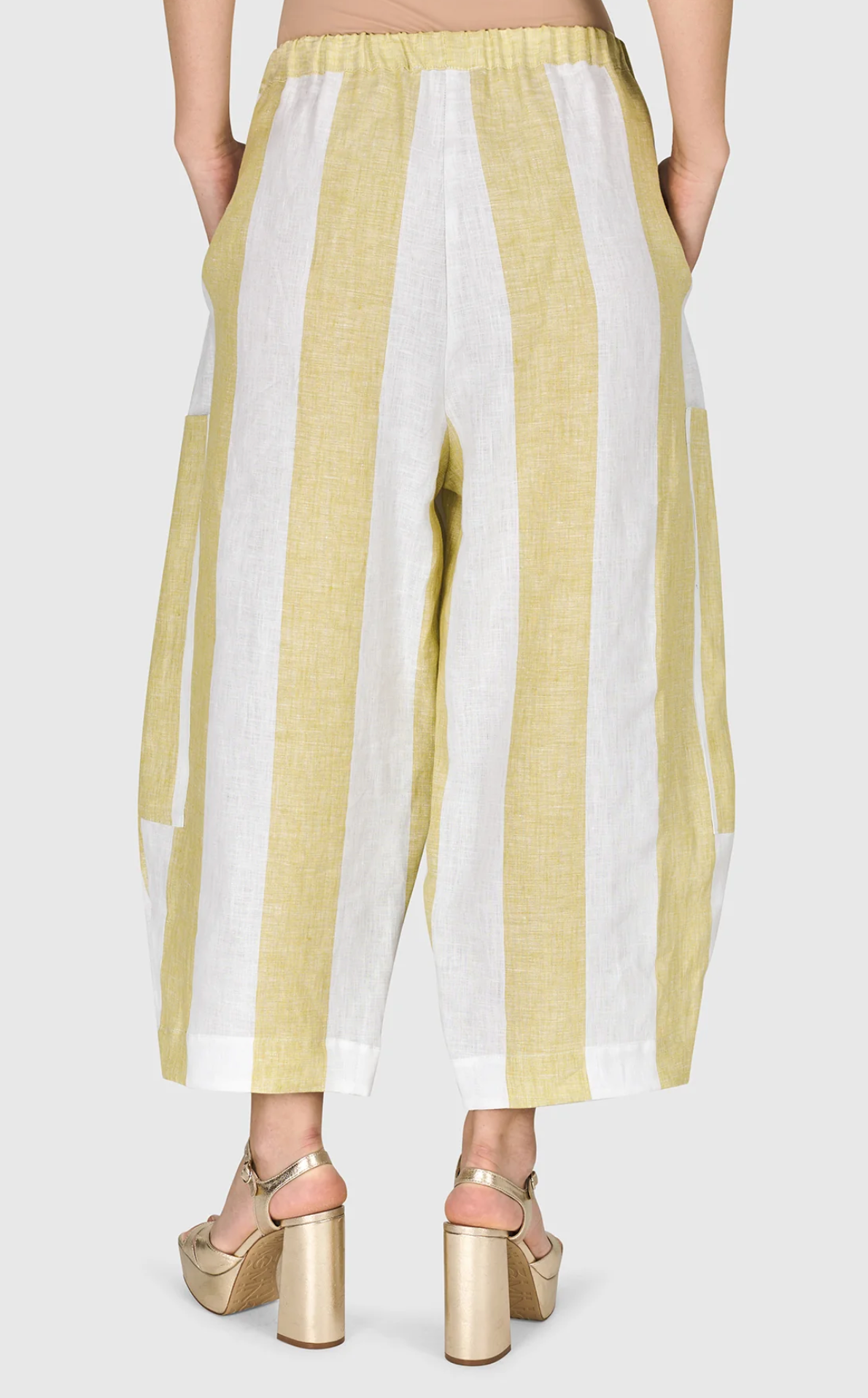 Citron Stripe Linen Pants