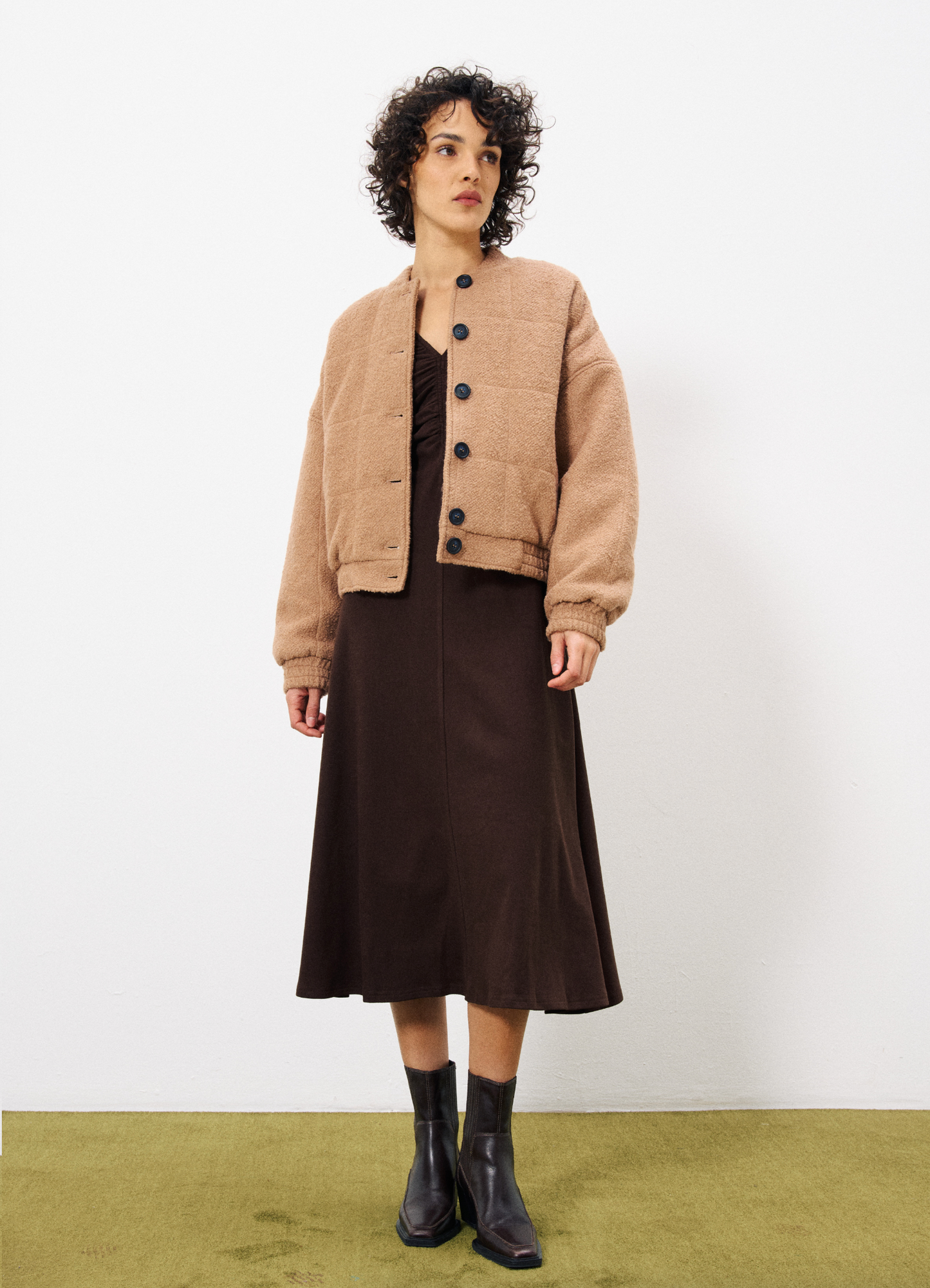 Satia Quilted Woven Coat