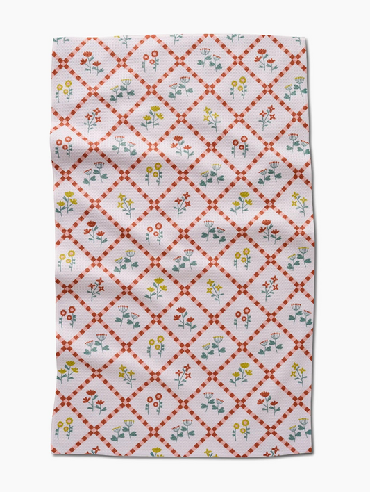 Fall Flowers Tea Towel