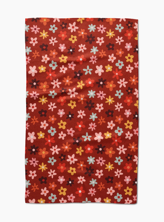 Field of Fall Daisies Tea Towel