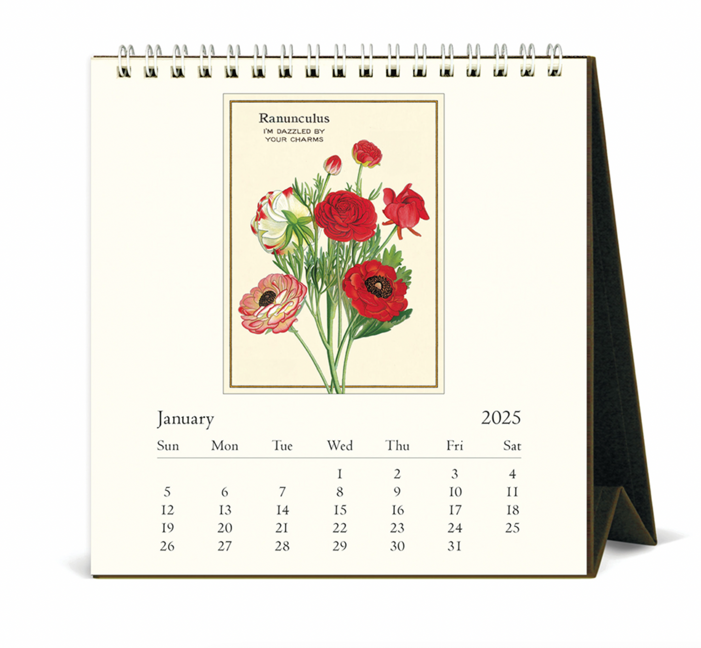 Language of Flowers 2025 Desk Calendar