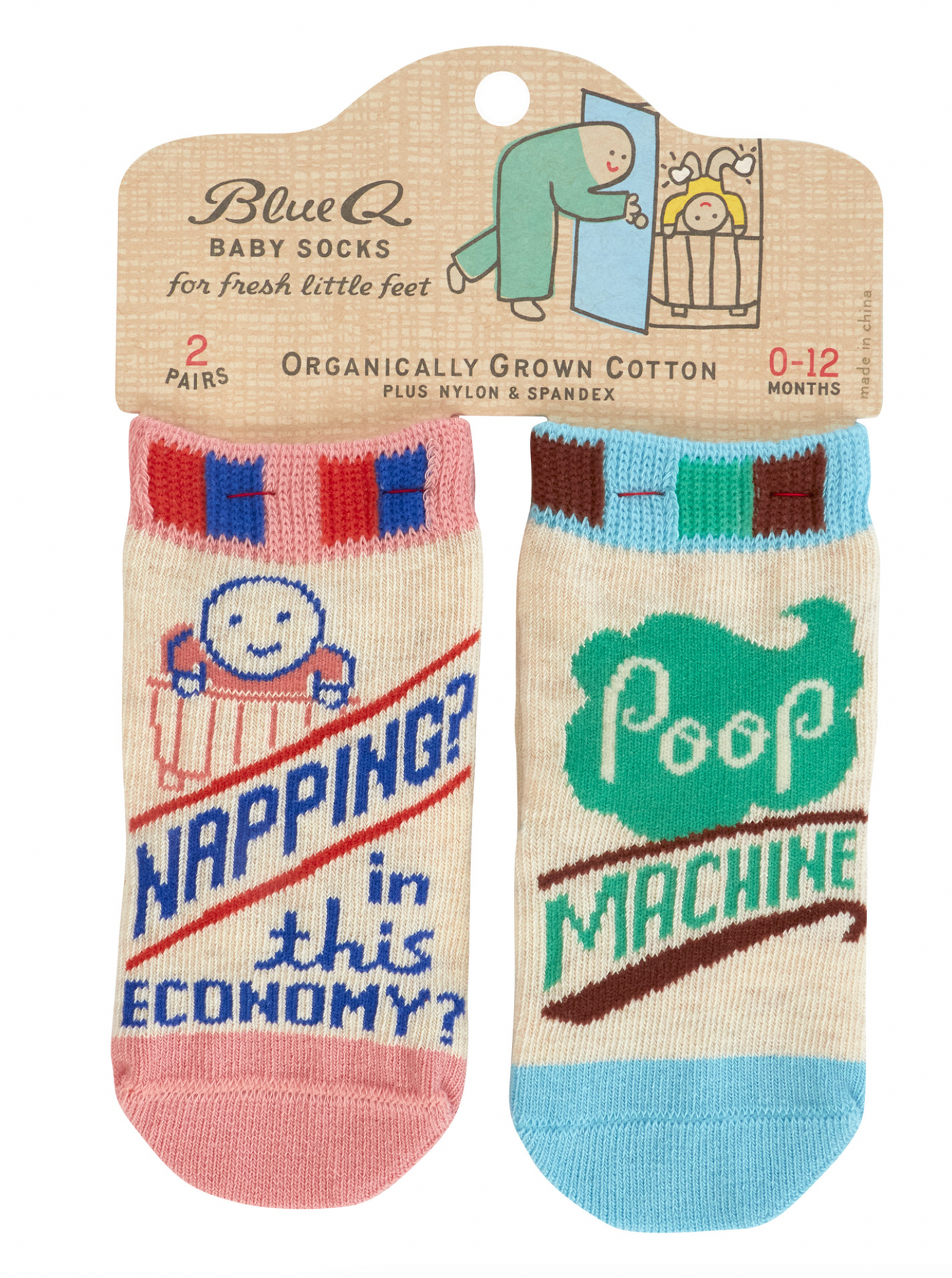 Napping/Poop Machine Baby Socks