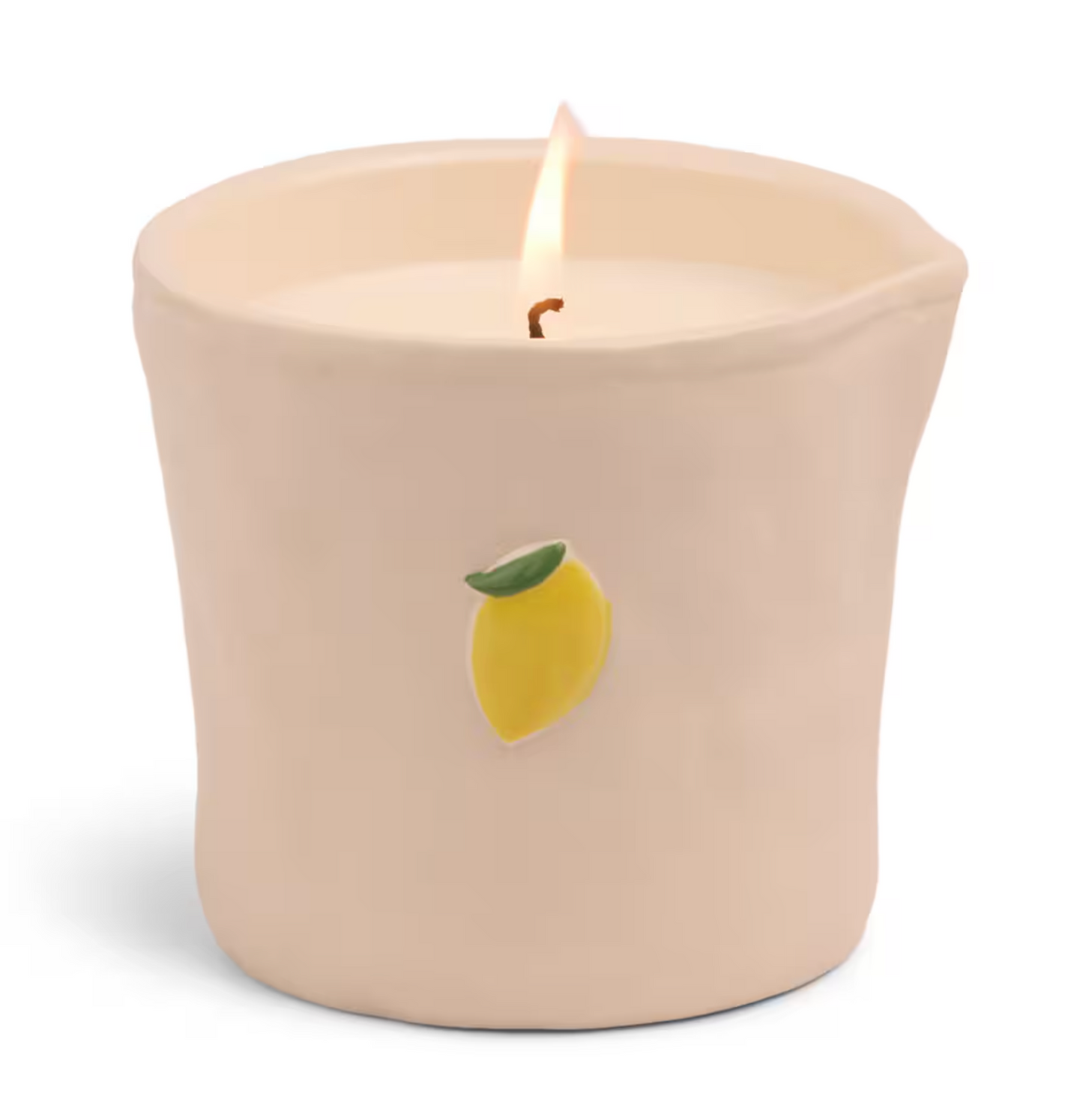 Embossed Meyer Lemon Ceramic Candle - 8oz.