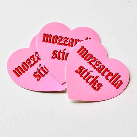 Mozzarella Sticks Heart Sticker