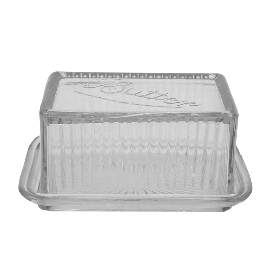 Vintage Glass Butter Dish