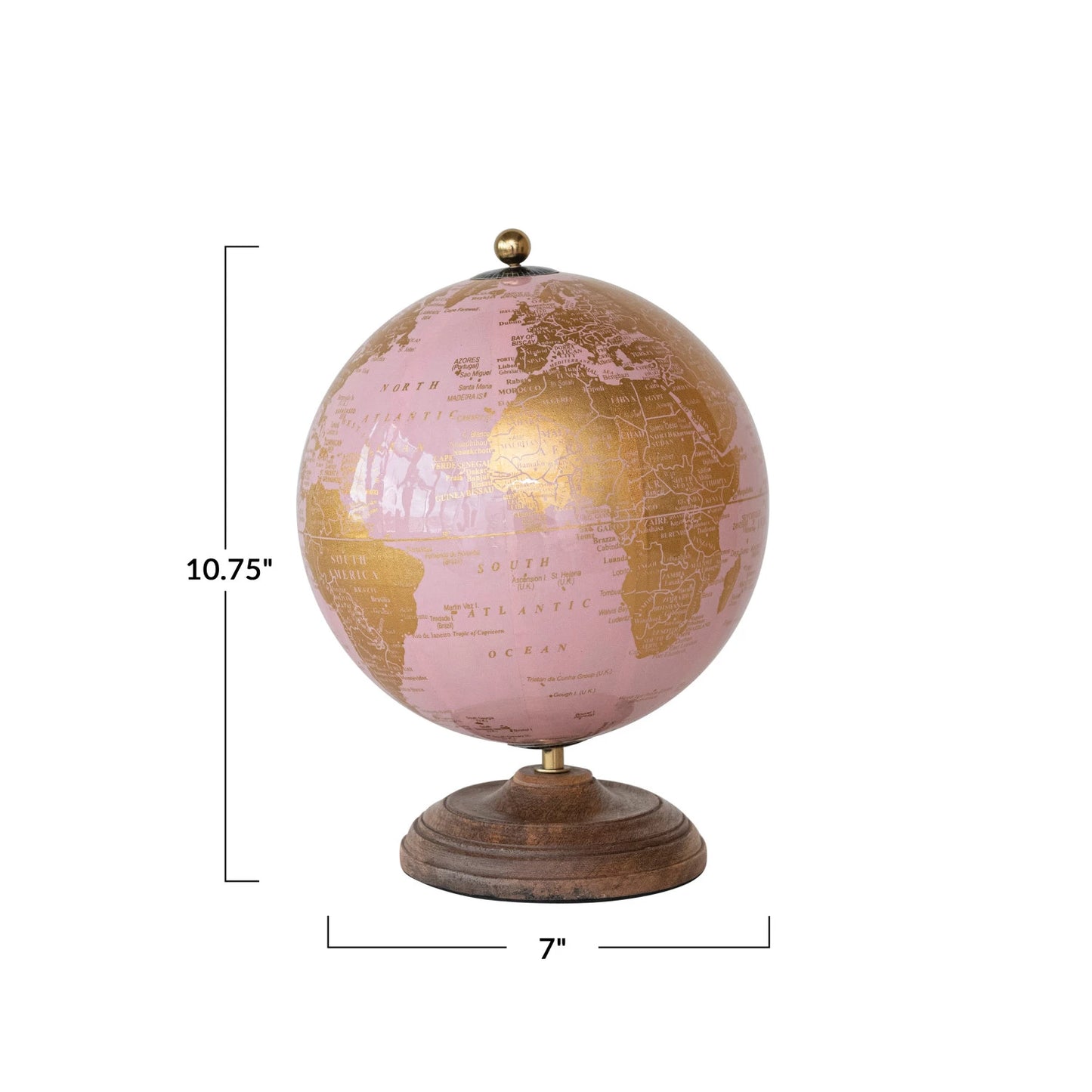 Rose Gold Desk Globe