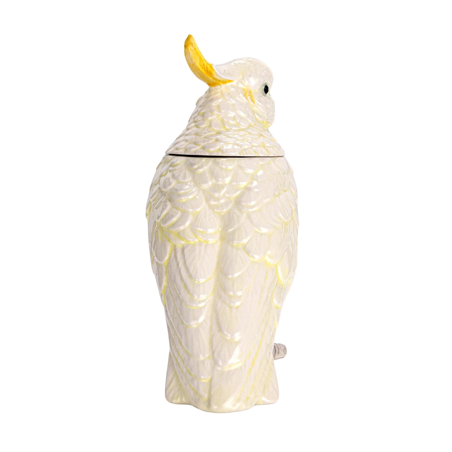 Ceramic Cockatoo Shaped Jar w/ Lid