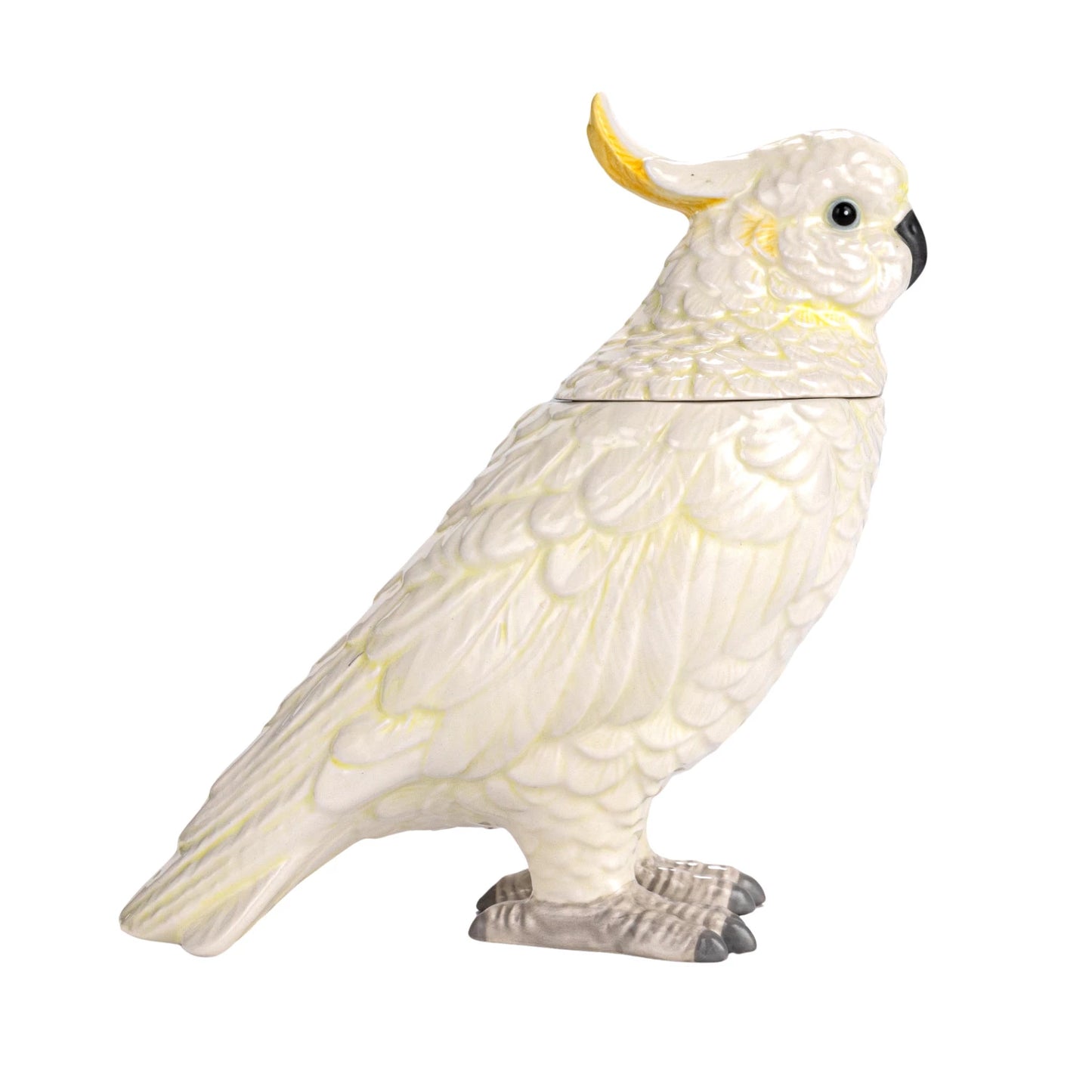 Ceramic Cockatoo Shaped Jar w/ Lid