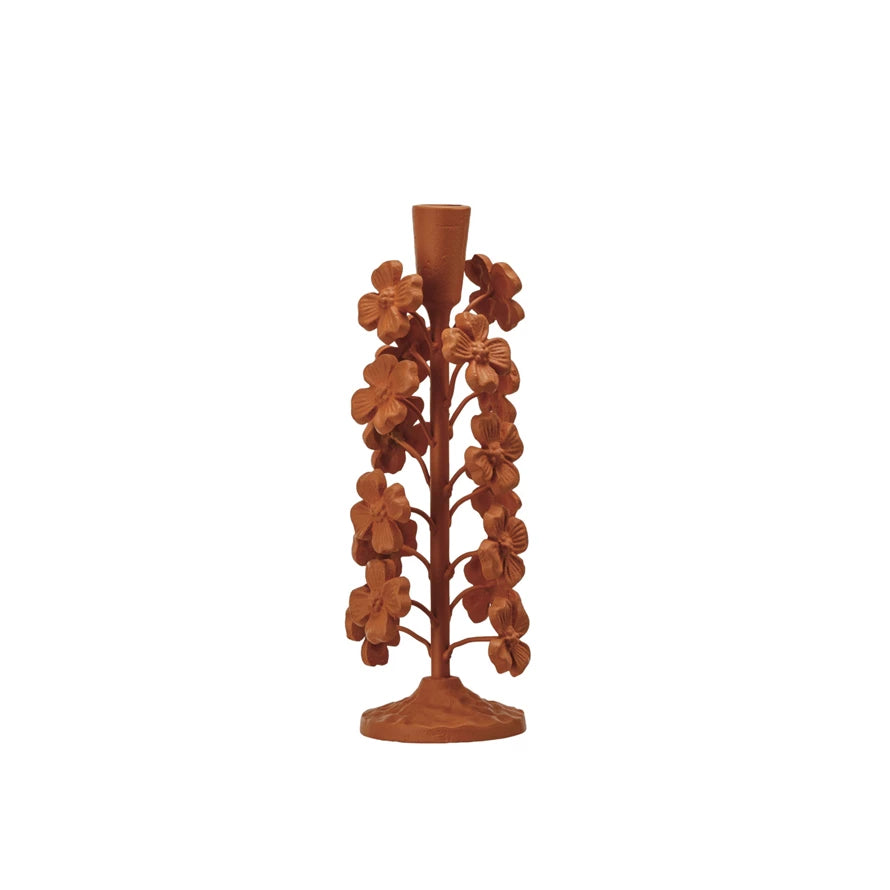 Issa Cast Iron Flower Taper Holder