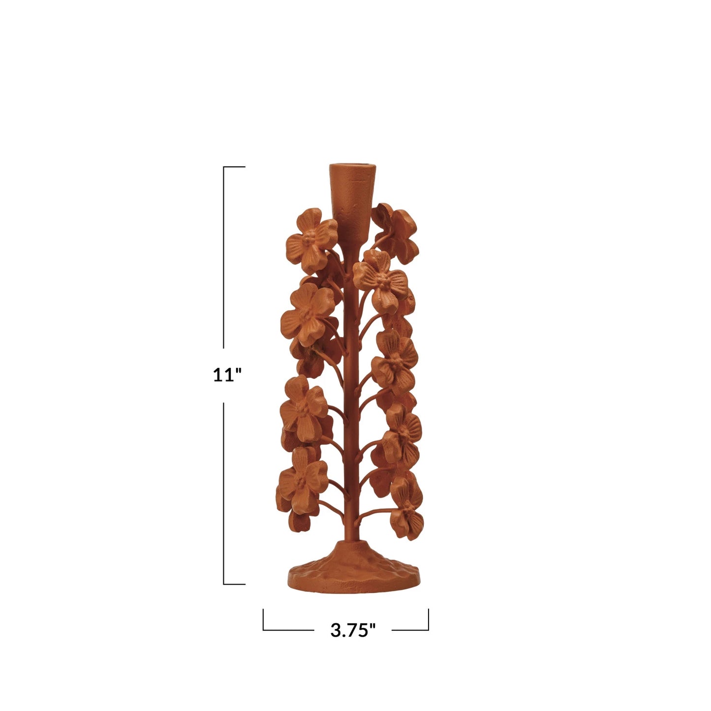 Issa Cast Iron Flower Taper Holder