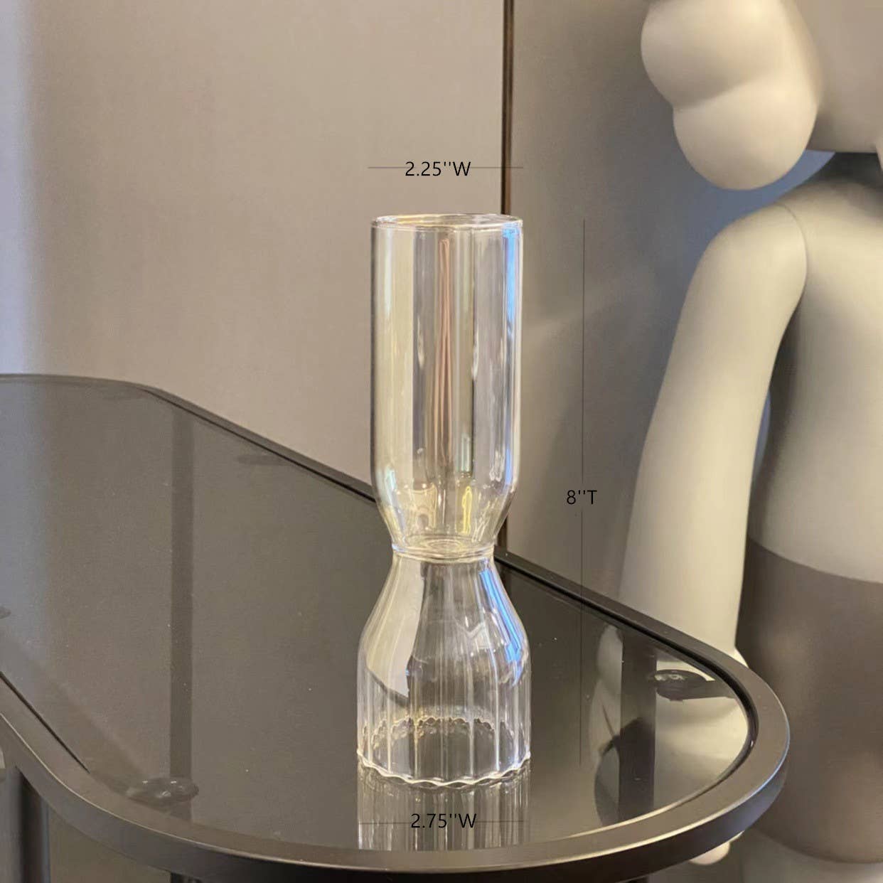 Borosilicate Clear Iridescent Bud Vases