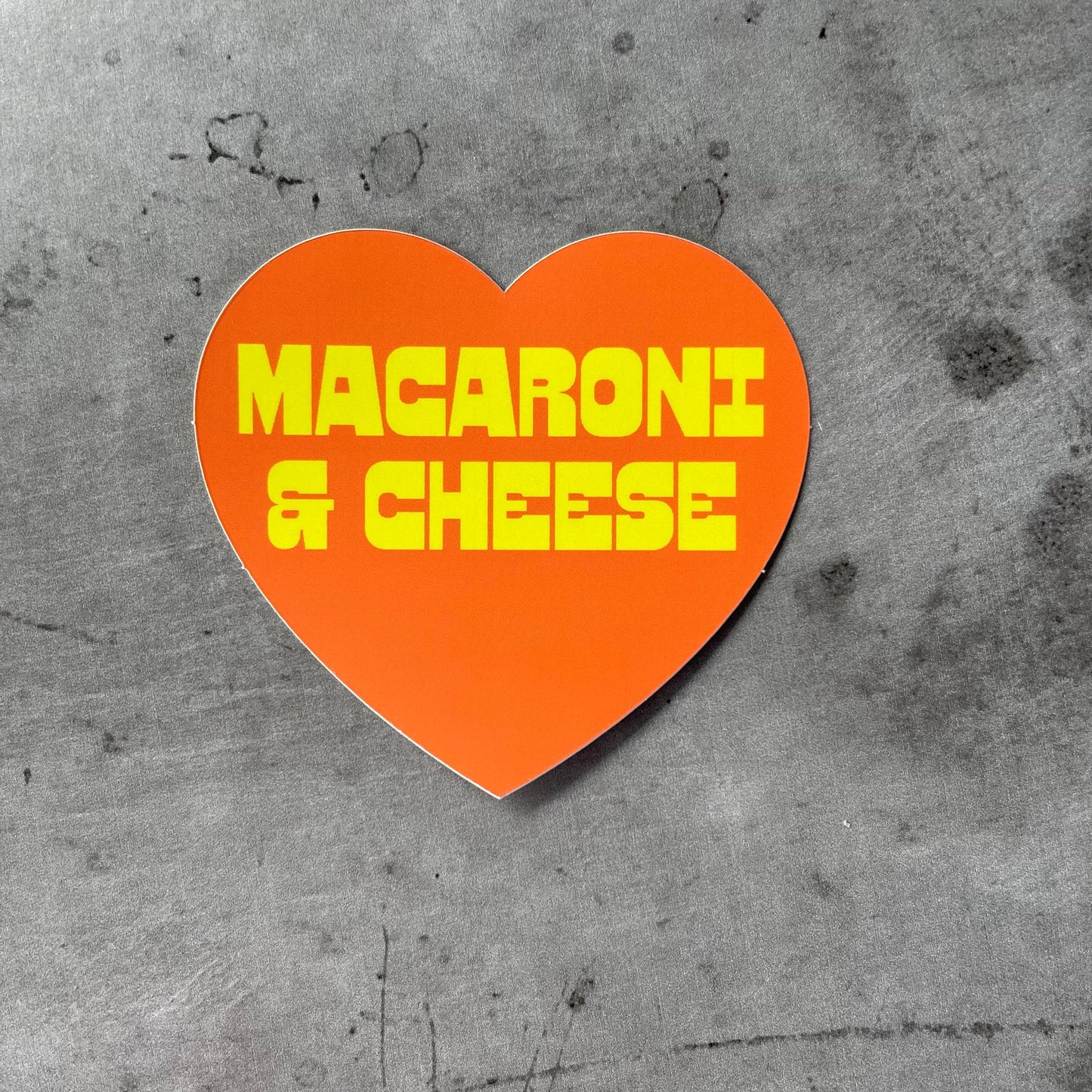 Macaroni and Cheese Heart Sticker