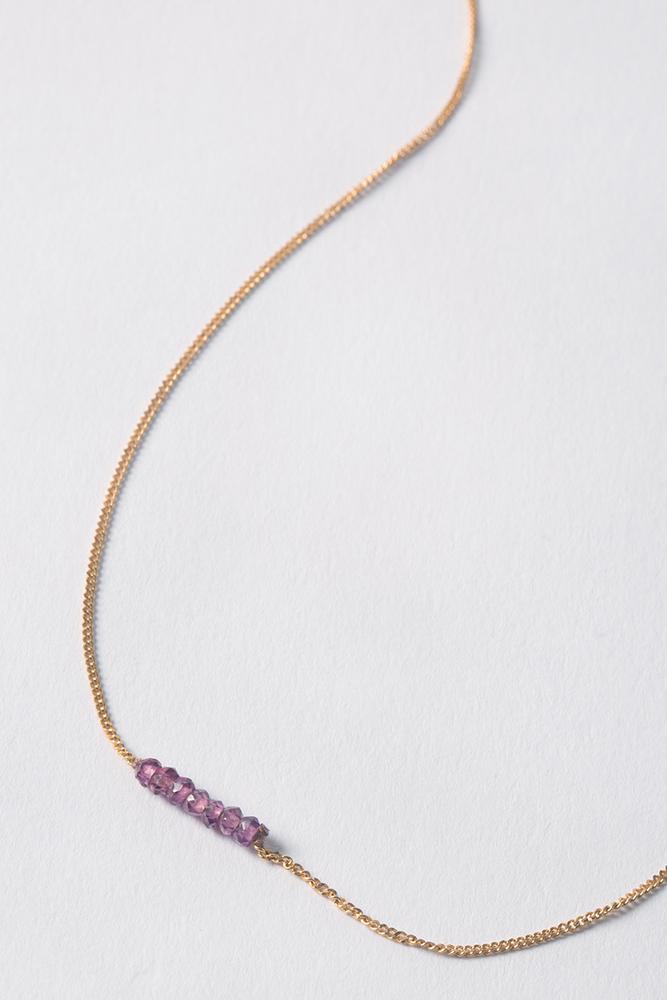 Delicate Crystal Row Necklace