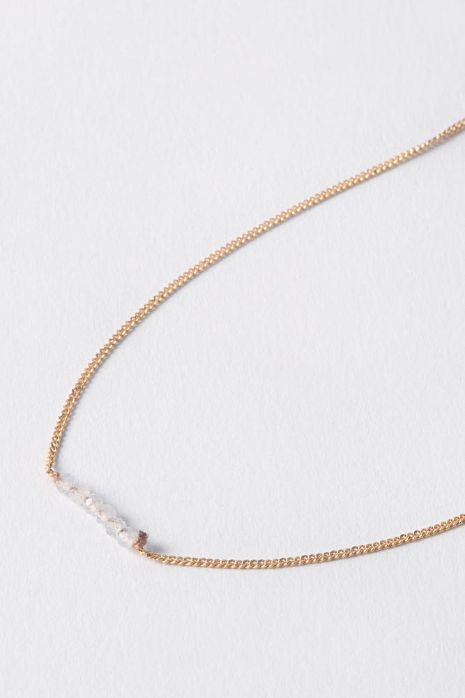 Delicate Crystal Row Necklace