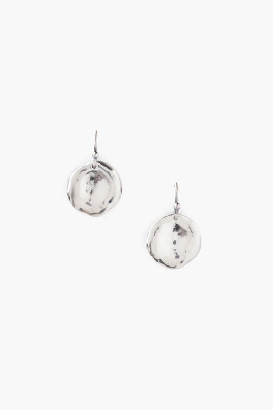 Silver Coin Drop Earrings