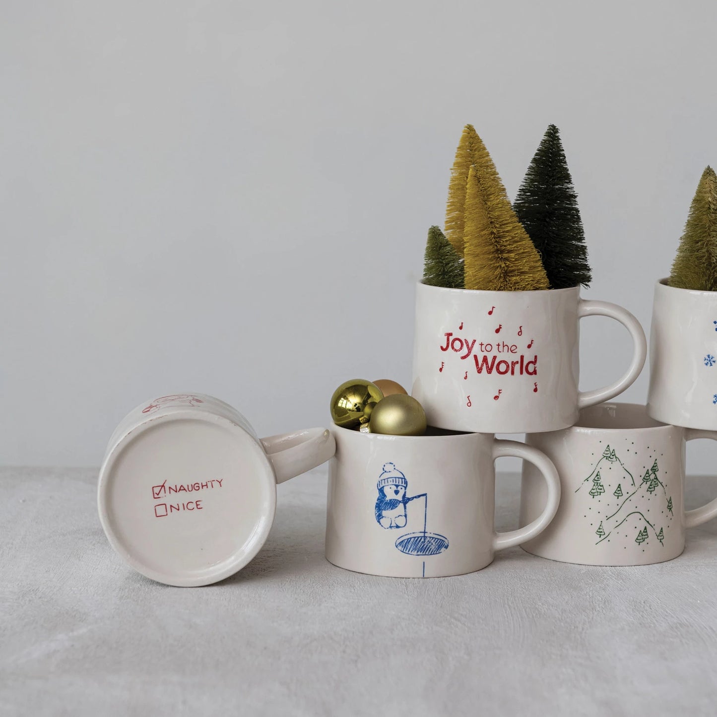 Holiday Stoneware Relief Mug With Secret Image