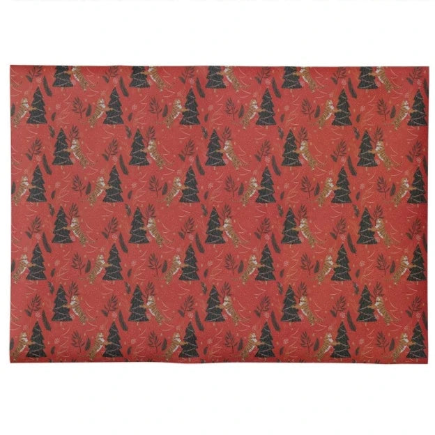 Mistletoe and Pine Wrapping Paper