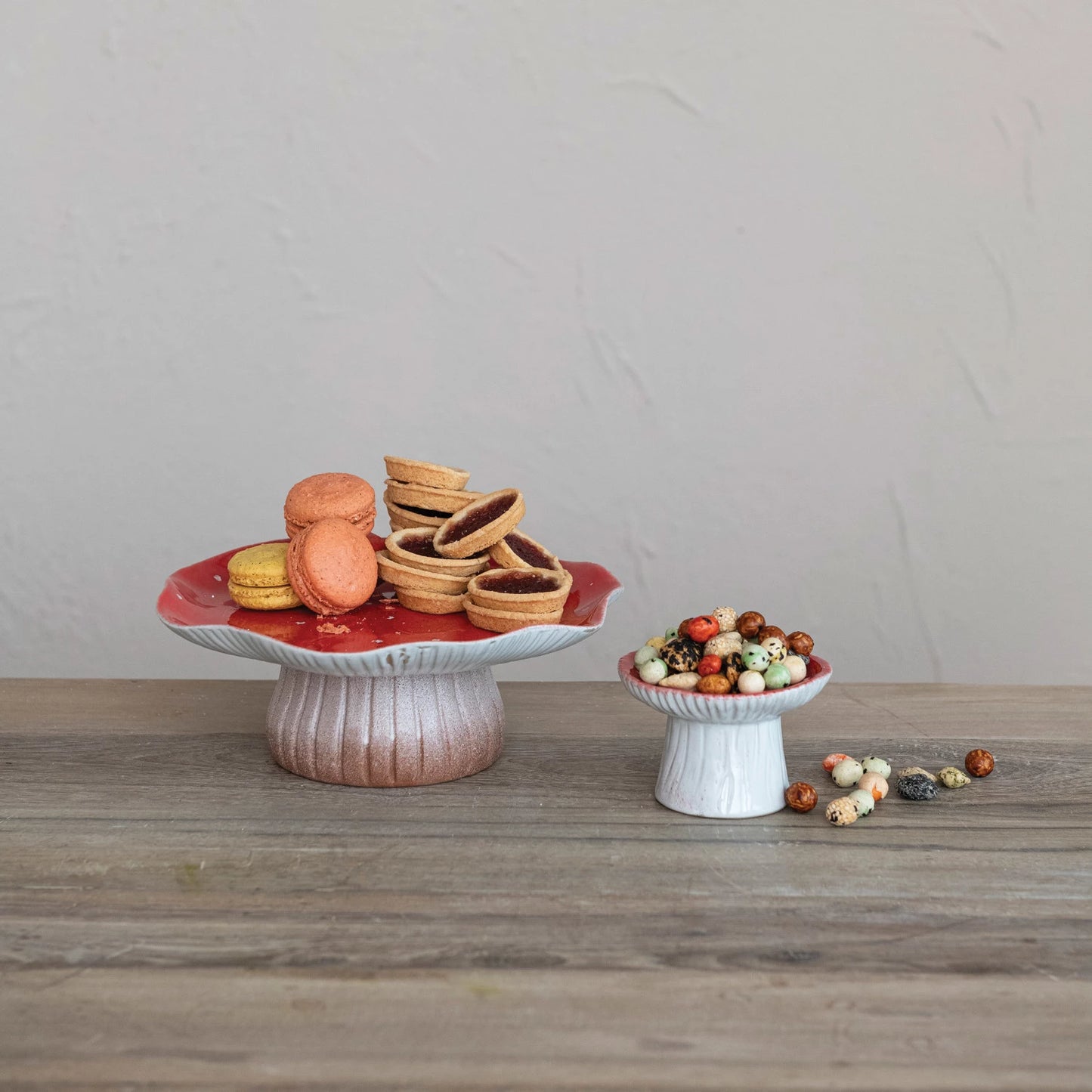 Maisie Stoneware Mushroom Shaped Pedestal