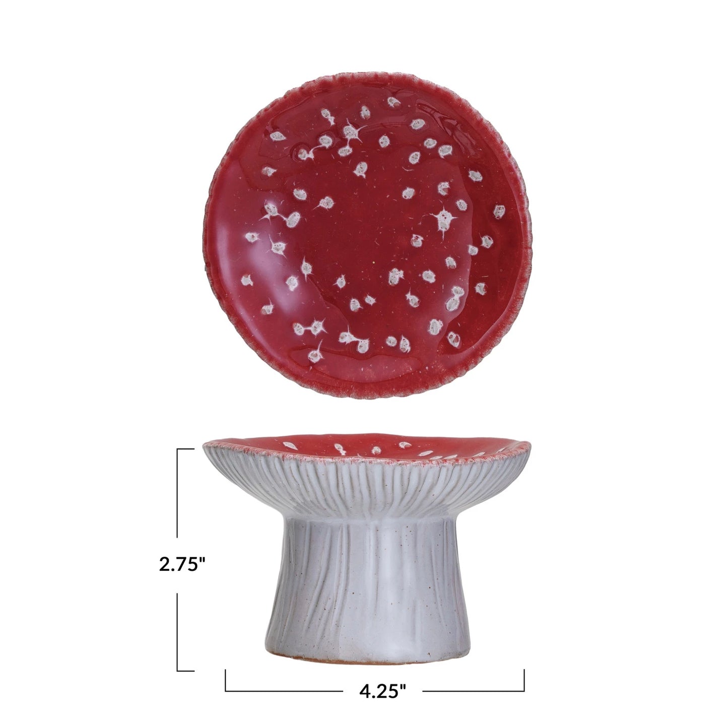 Maisie Stoneware Mushroom Shaped Pedestal