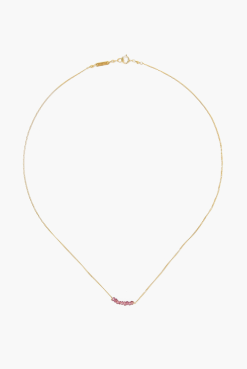 Delicate Crystal Row Necklace