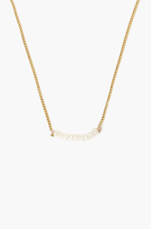 Delicate Crystal Row Necklace