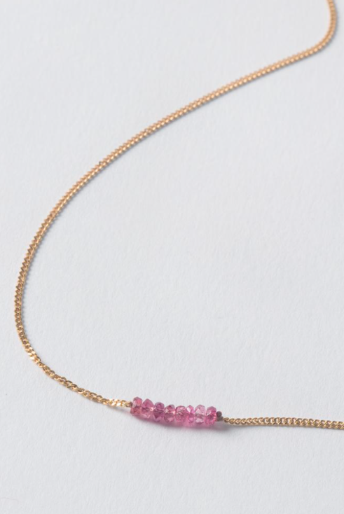 Delicate Crystal Row Necklace