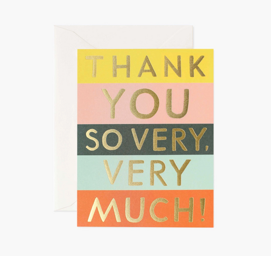 Color Block Thank You Card