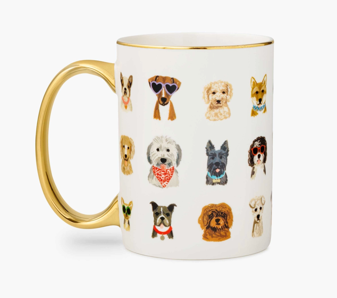 Hot Dogs Mug With Gold Handle