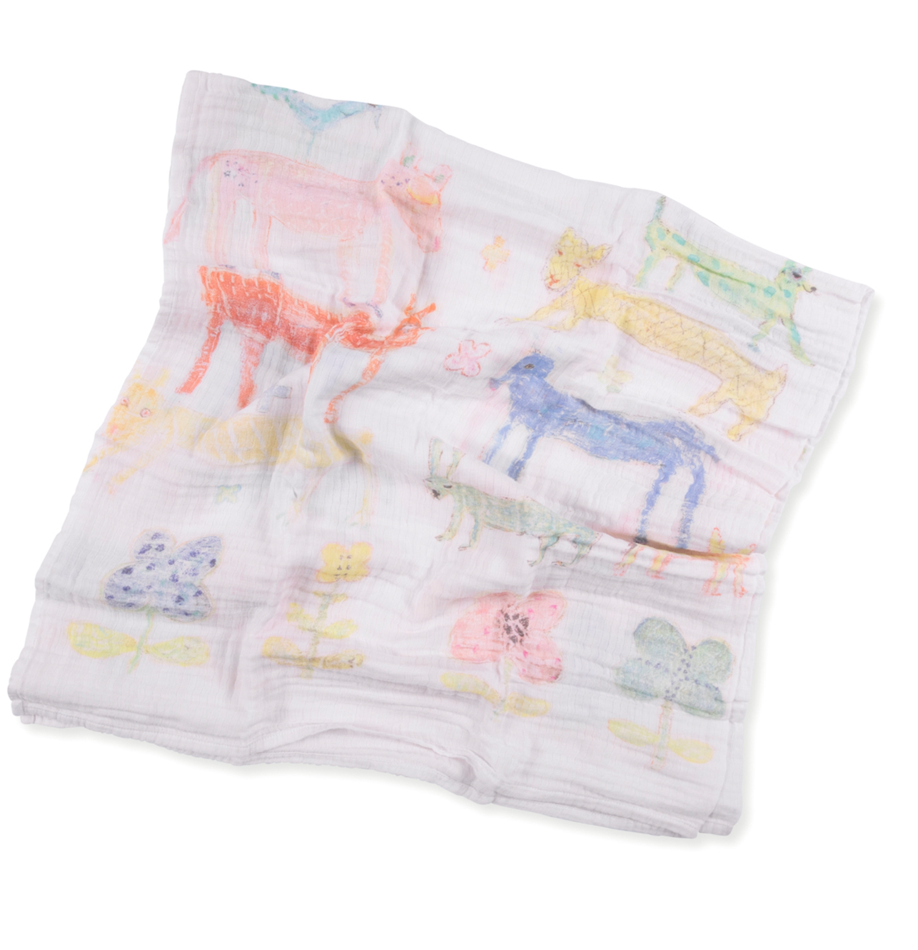 Stacked Animals Baby Swaddle