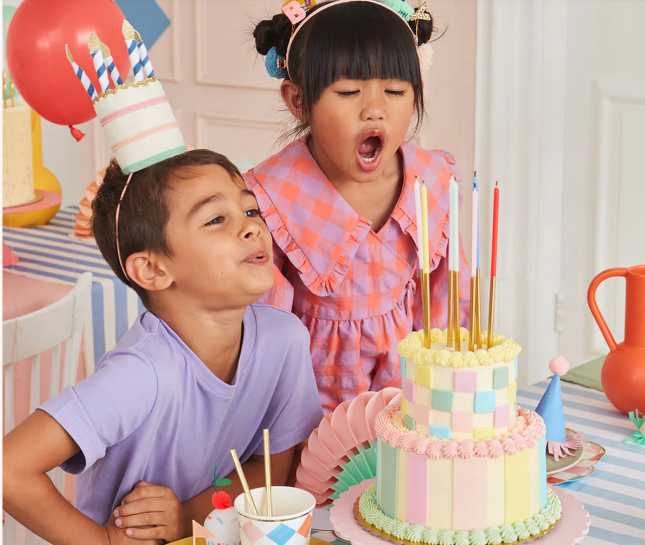 Gold Dipped Rainbow Birthday Candles